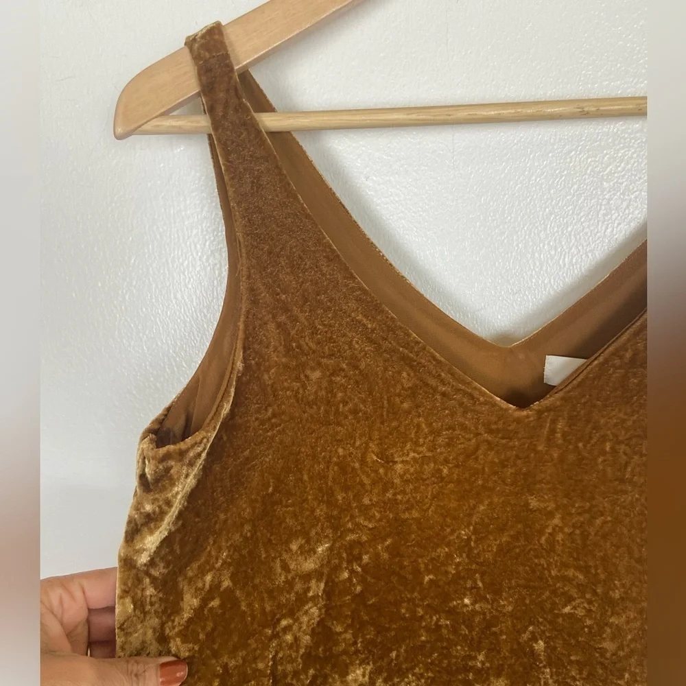 LOFT Brown Velvet Sleeveless Blouse - Picture 3 of 10